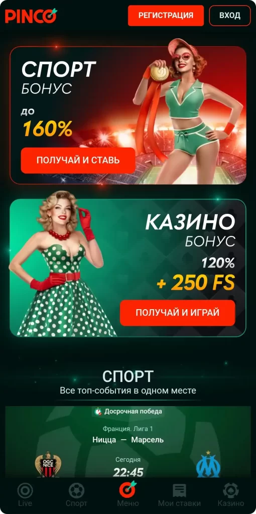 Приложение Пинко на андроид